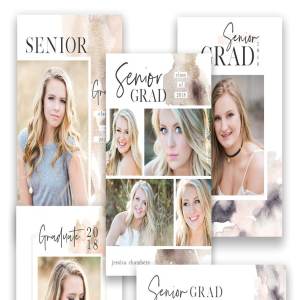 高年级毕业通知卡片模板 Card Template Bundle