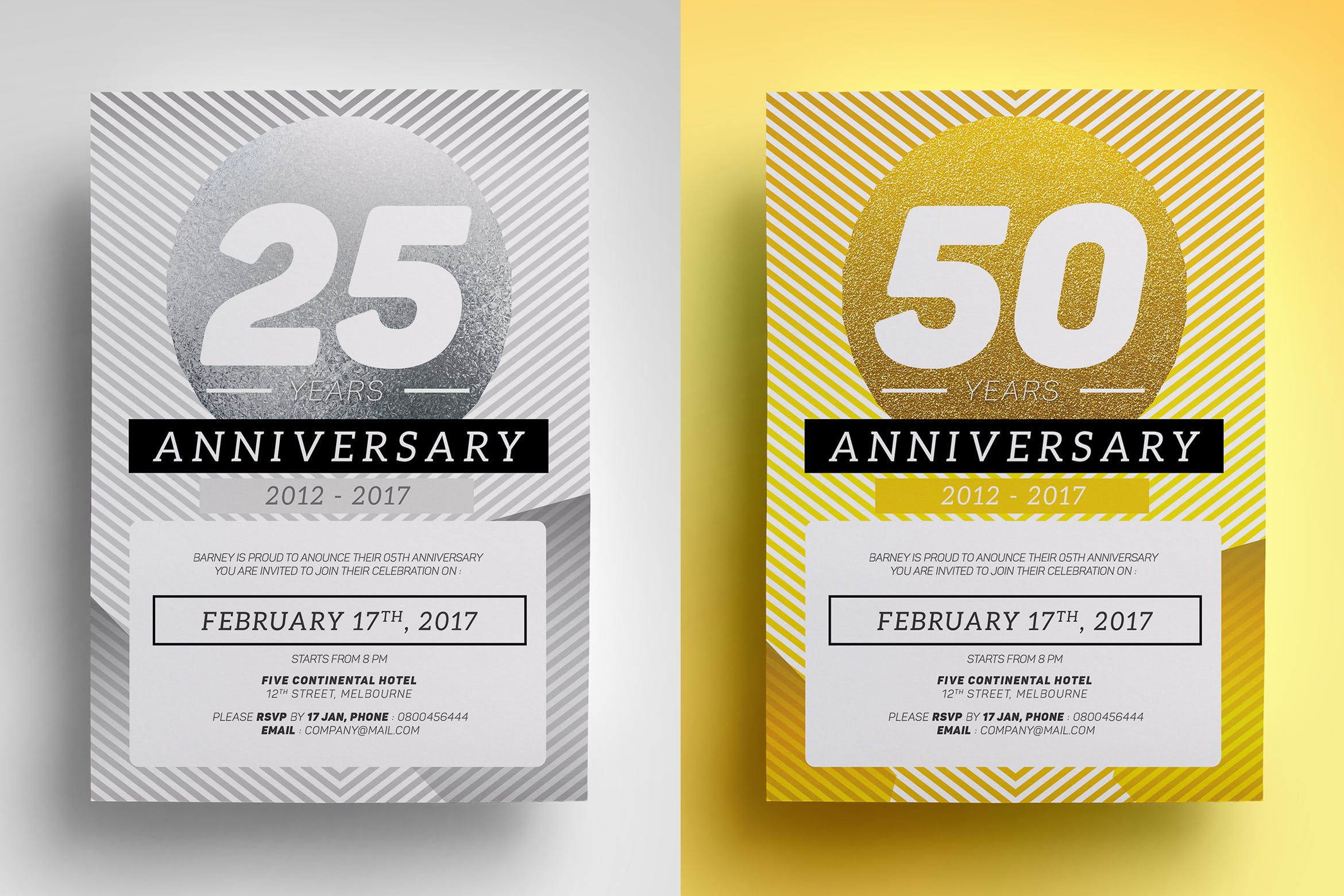 周年纪念活动邀请海报设计模板 Anniversary Invitation