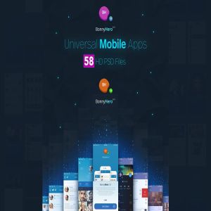 简约现代风格APP界面设计模板 Bonny Hero Mobile UI Kit App