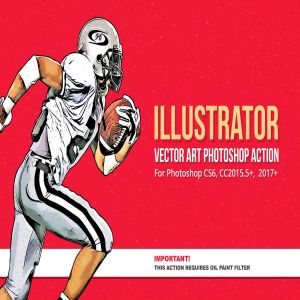 复古漫画素描艺术效果Photoshop动作 Illustrator – Vector Art Photoshop Action