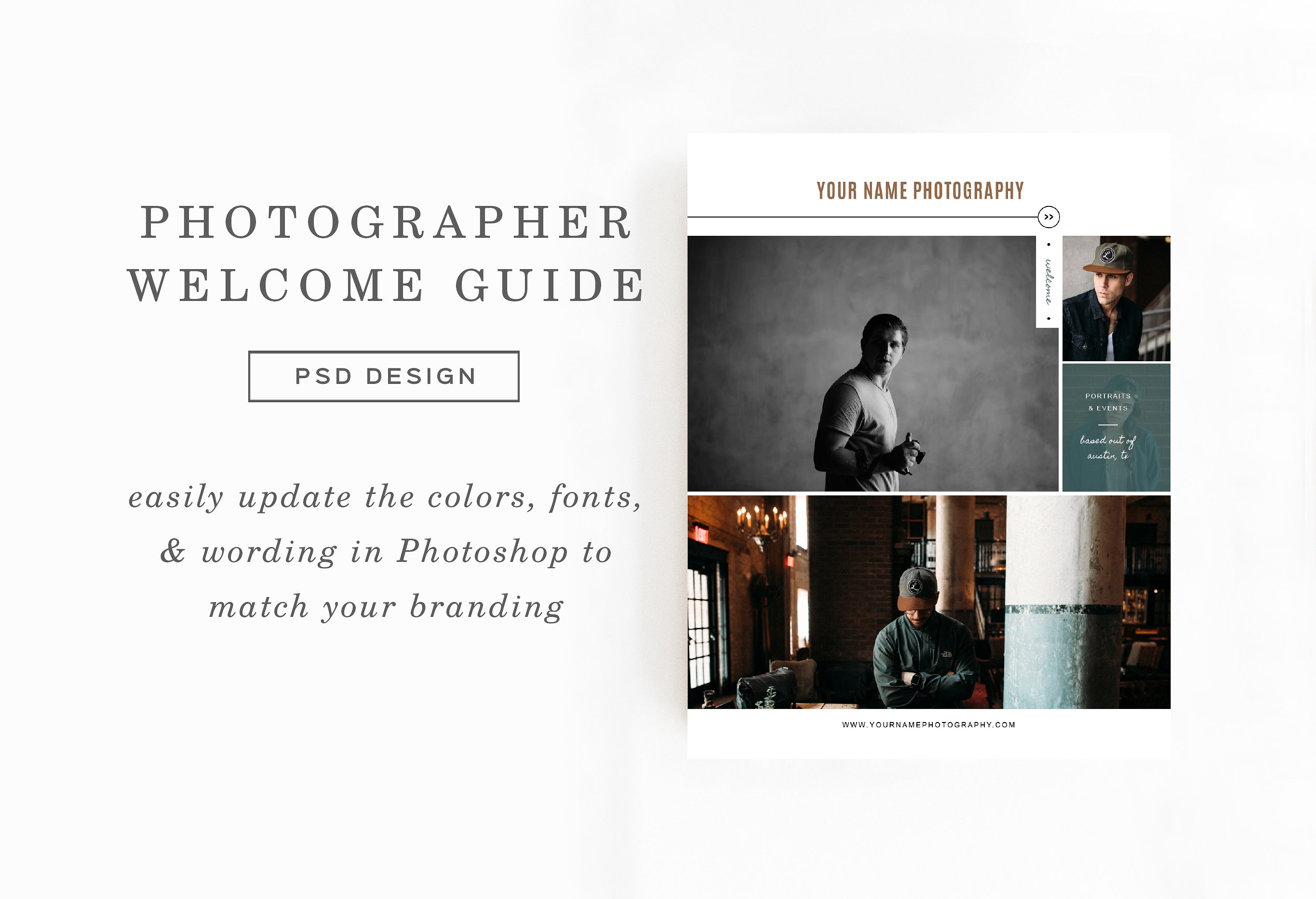 摄影师作品展示宣传册设计模板 Photographer Magazine Template