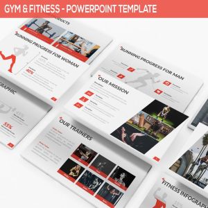 健身主题PPT模板下载 Gym & Fitness – Powerpoint Template