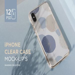 iPhone手机透明保护壳外观设计样机模板 iPhone Clear Case Mock-Up’s