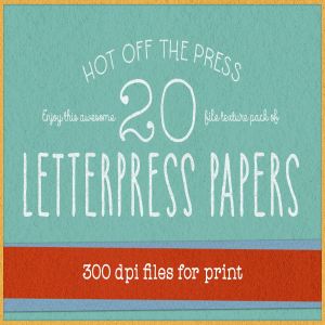 独特的凸版印刷效果纸质纹理套装 300 dpi KD Letterpress Paper Textures Pack