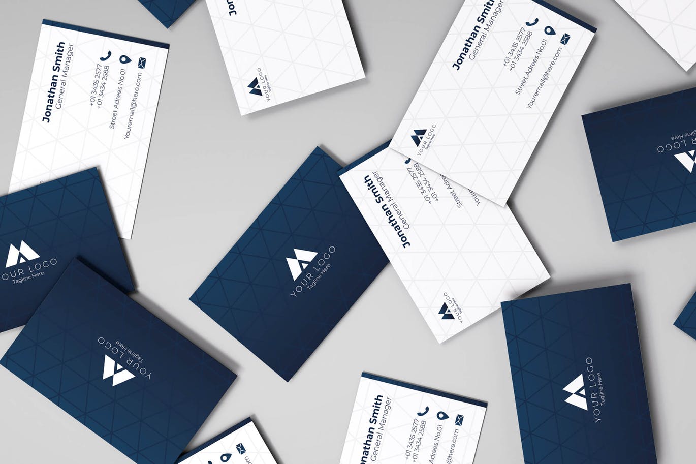 简约商务风格企业名片设计模板v1 Business Card Template.v1