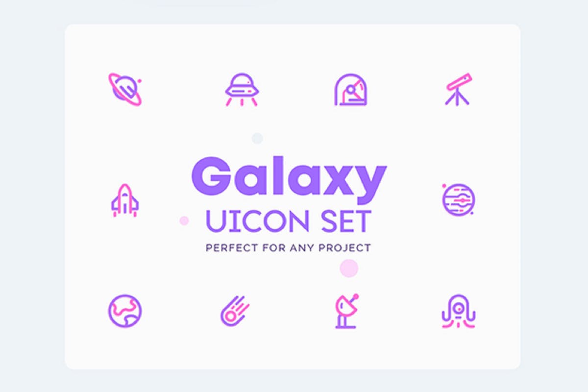 太空主题UI图标素材 UICON Galaxy Icons
