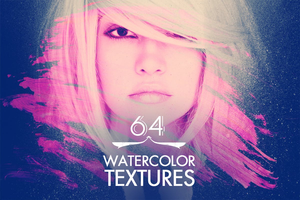 64种多彩水彩涂料纹理素材 64 Watercolour Textures
