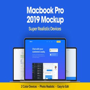 2019款MacBook Pro笔记本电脑屏幕预览样机 Macbook Pro 2019 Mockup插图2