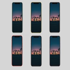 6色高分辨率iphone 11手机样机psd模板high Res Mockup For Iphone 11 一流设计网