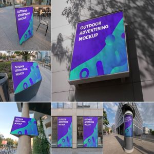 户外广告牌设计效果图样机模板v5 Outdoor Advertising Mockups Vol. 5