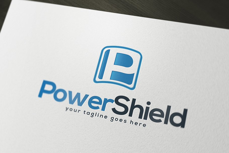 电源保护护盾主题Logo模板 Power Shield Logo Template