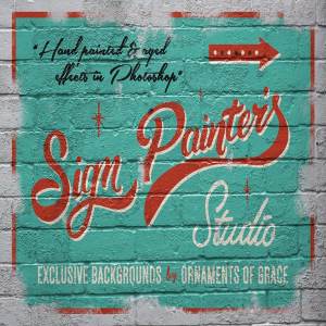 手绘广告牌效果图层样式 Sign Painter’s Studio