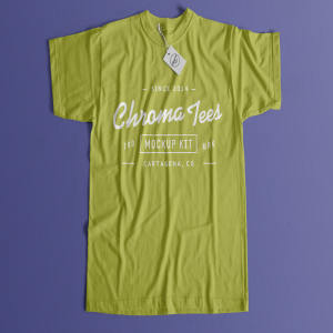 T恤服装设计平铺视图样机模板 T-Shirt Mockup 01