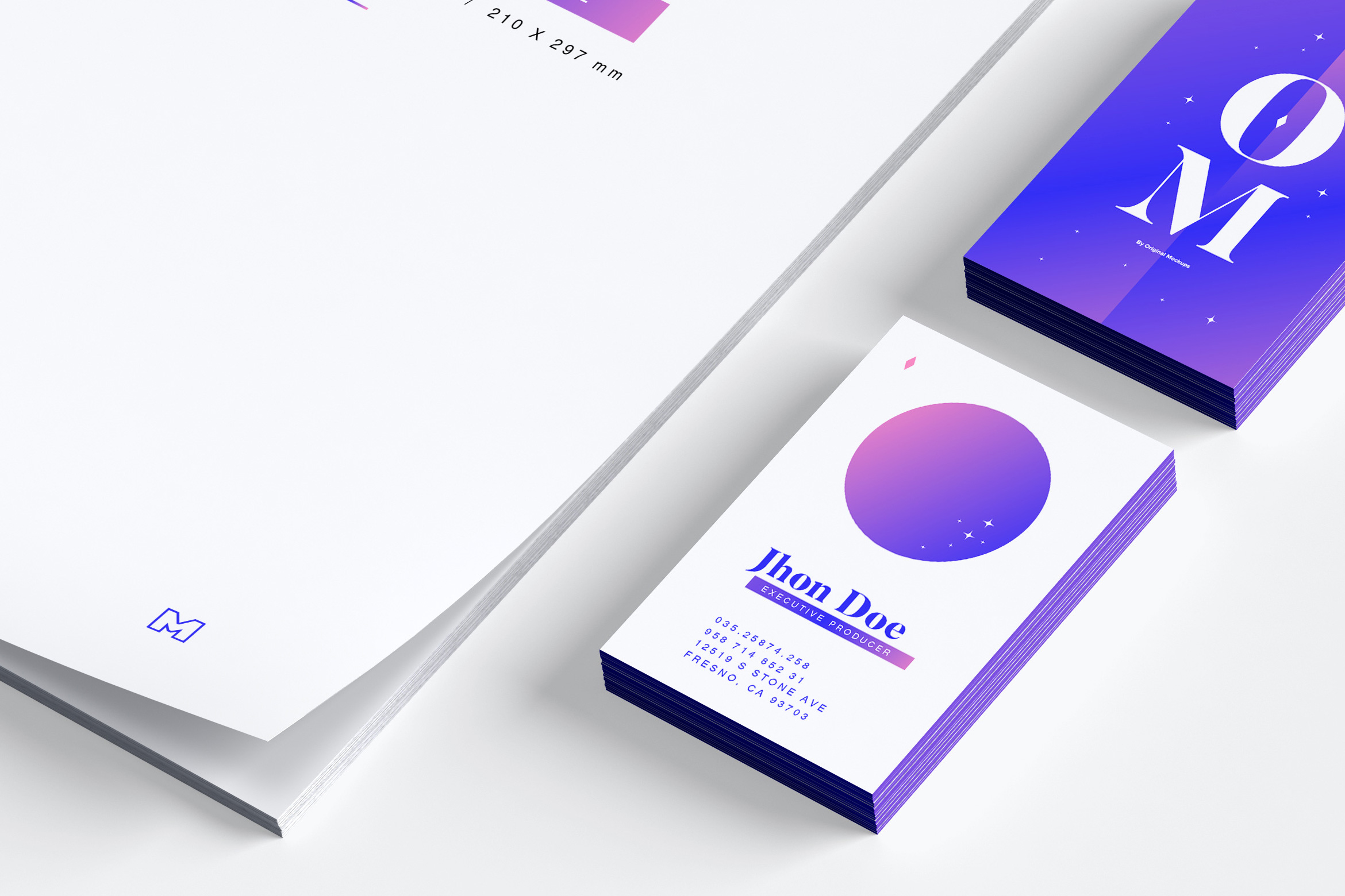 品牌VI设计案例预览办公用品套装样机03 Stationery Mockup 03