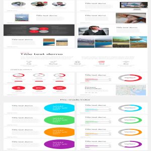 功能齐全兼有5种配色的免费KEY模板 Picanto Keynote template free download