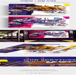 体育健身房业务广告海报传单模板素材下载