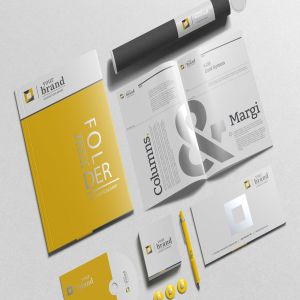 企业品牌VI办公用品样机设计模板V3 Branding-Stationery Mockups V3