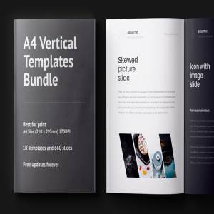 A4尺寸商务产品宣传垂直模板 A4 Vertical Templates Bundle