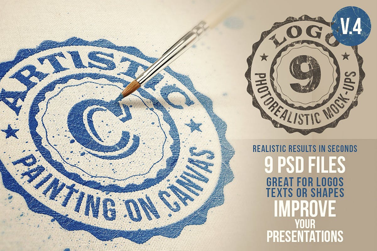 逼真凸版压花Logo徽标样机套装Vol.4 Photorealistic Logo Mock-Ups Vol.4