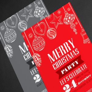 圣诞节派对邀请贺卡设计模板 Christmas Greeting Card插图3