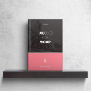 精装方形硬封图书样机模板 Hardcover Square Book Mockups