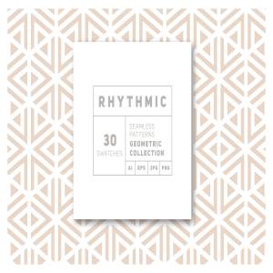 创意各式几何无缝图案纹理 Rhythmic Seamless Patterns