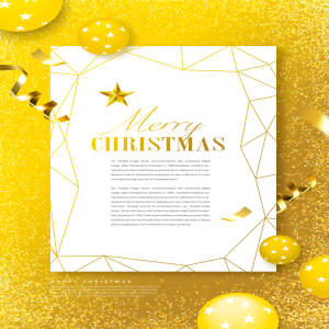 高端大气设计风格的圣诞派对活动邀请传单/海报模板