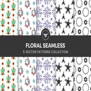 花卉无缝手绘图案纹理纹样背景素材 Floral Seamless Pattern