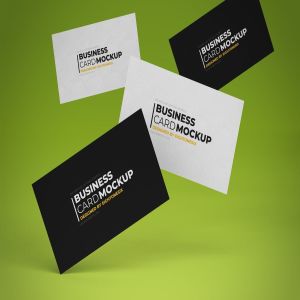 经典实用企业商务个人名片样机 Business Card Mock-Up Template