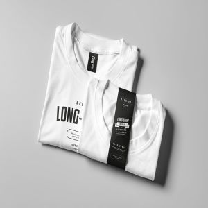 长袖T恤样机模板 Long Shirt Mock-up