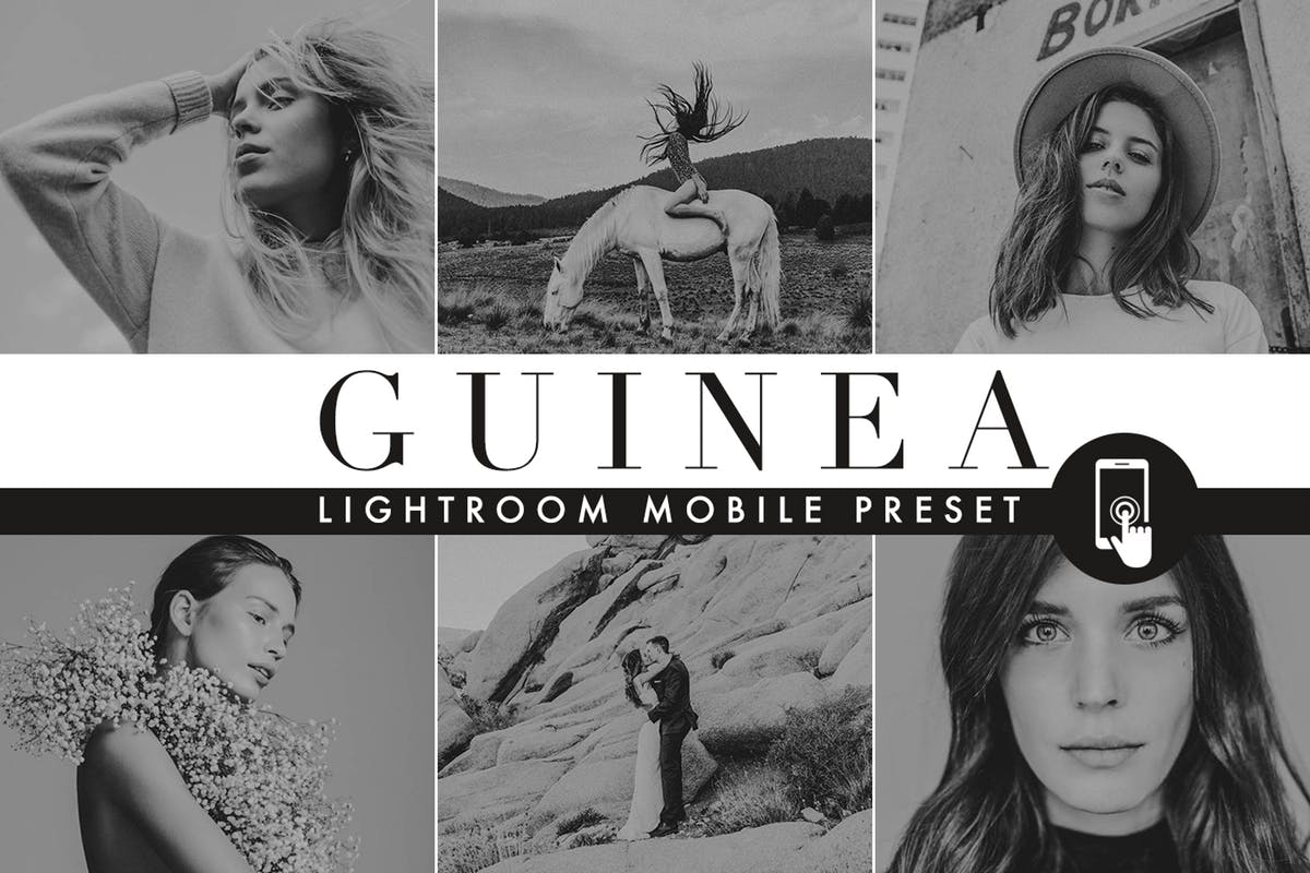 黑白色调照片效果处理LR预设 Rich Black Lightroom Mobile preset