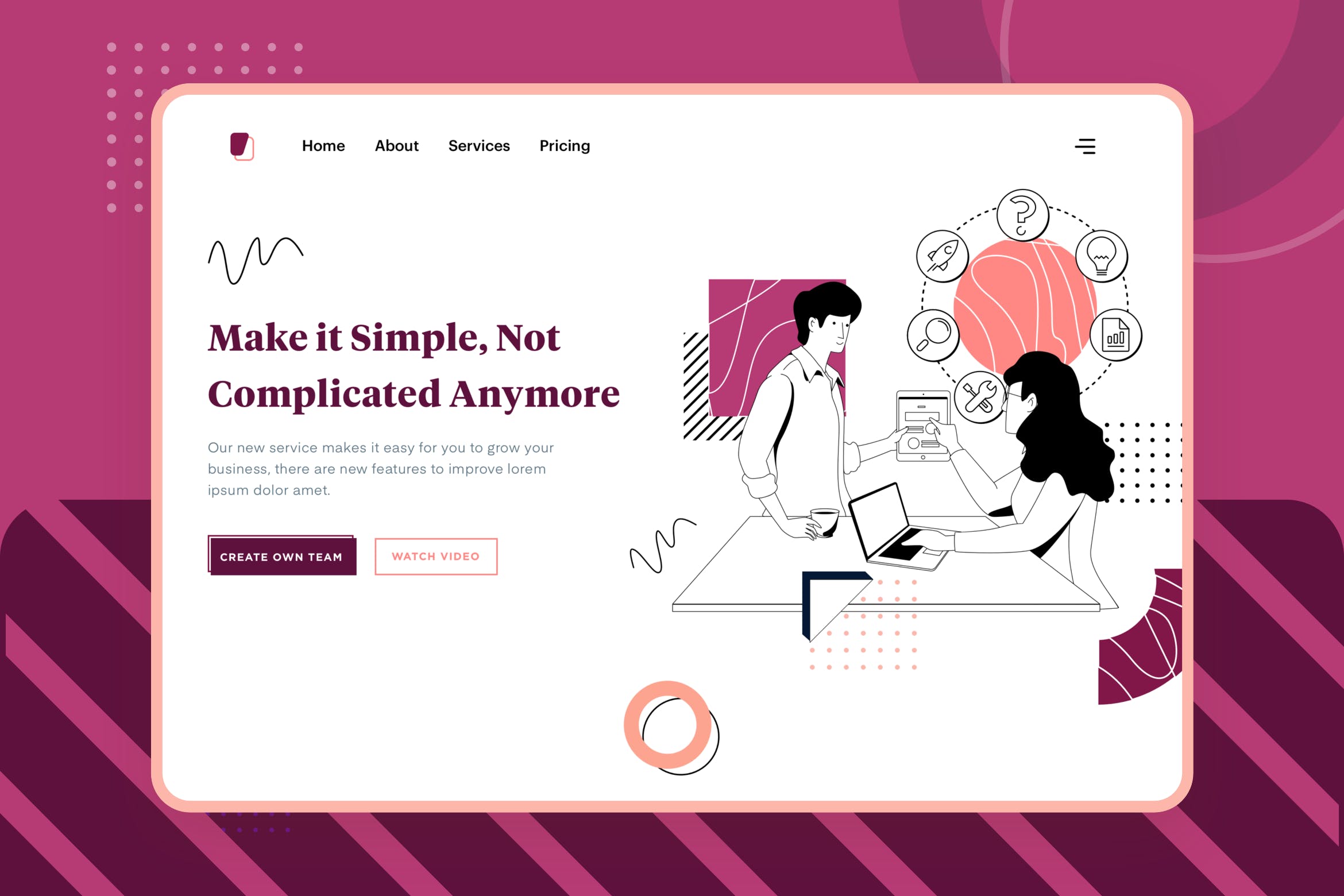 项目进程主题网站设计矢量插画设计素材 Liner – Work Process