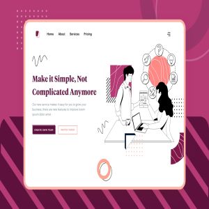 项目进程主题网站设计矢量插画设计素材 Liner – Work Process