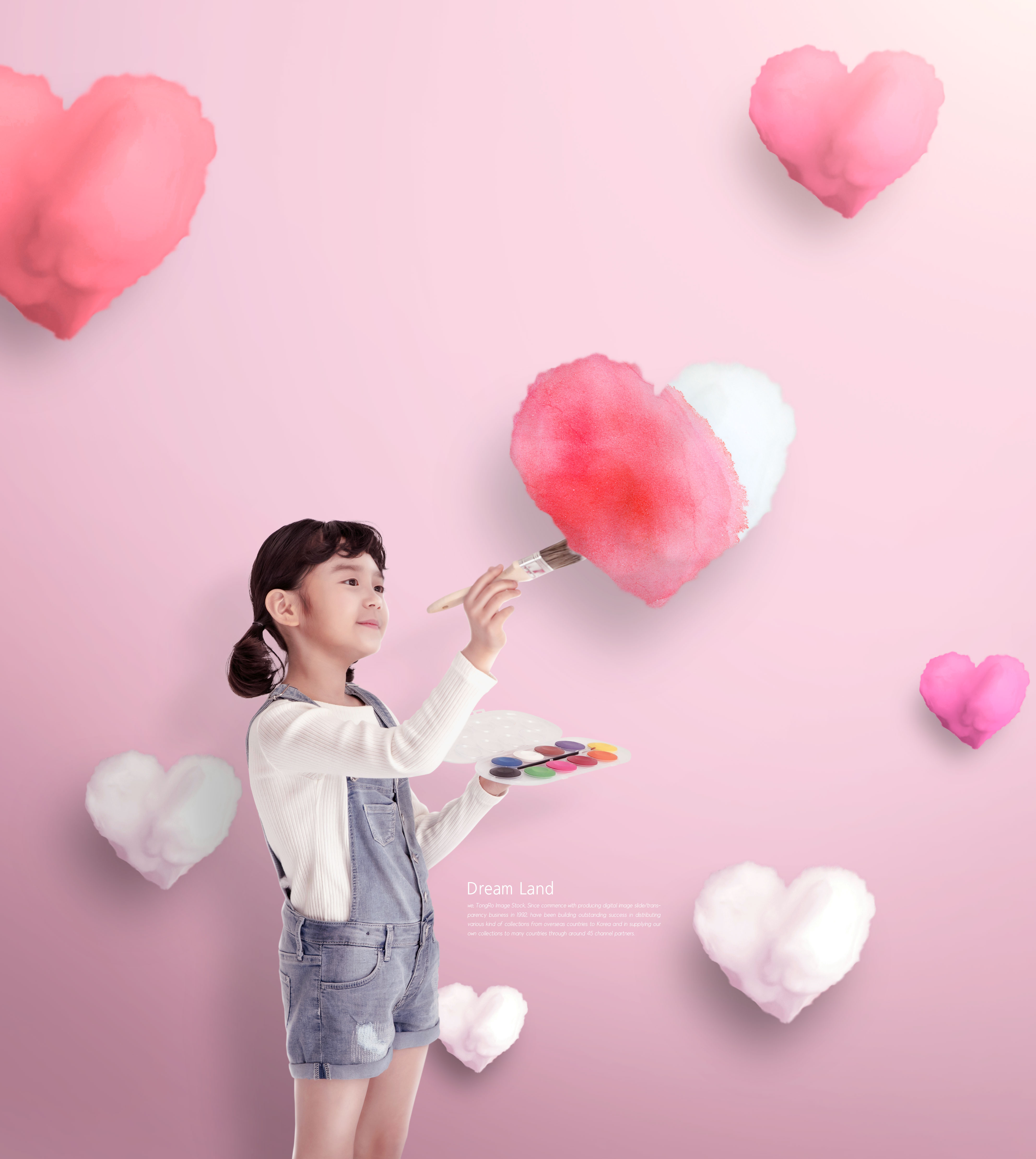 爱心儿童绘画主题创意海报