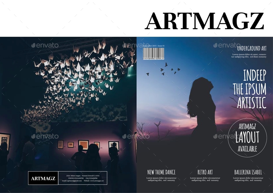 InDesign艺术杂志模板