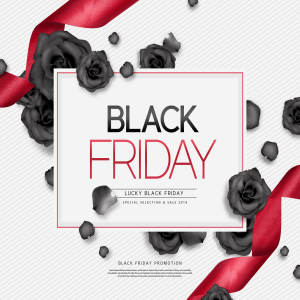 黑五海淘购物促销活动宣传海报psd模板