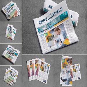 大规格新闻广告报纸印刷品样机 Broadsheet Newspaper Mockups