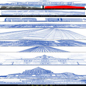 建筑蓝图图样效果PS动作