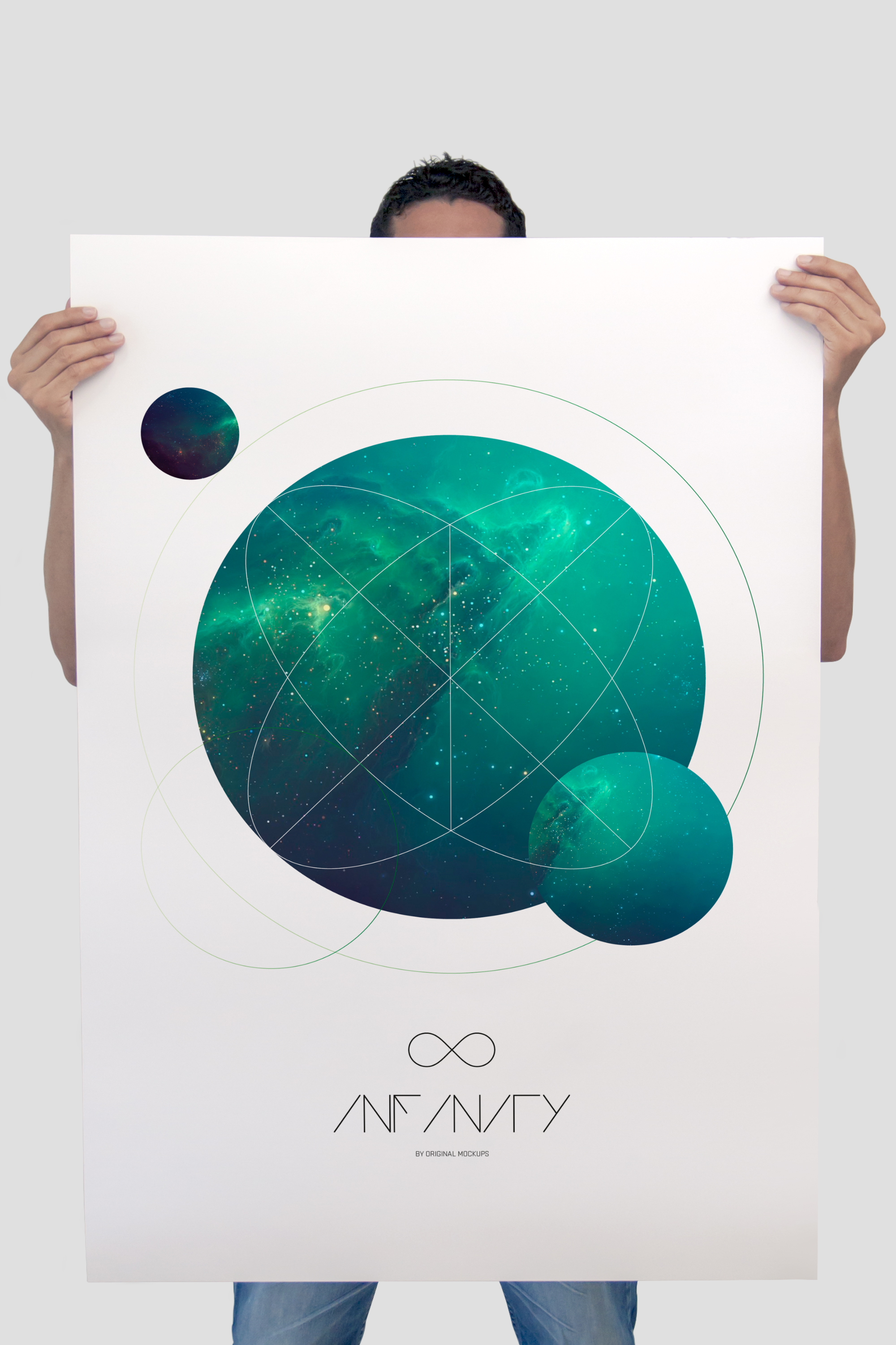 大幅海报排版印刷效果图样机2 Poster Mockup 2