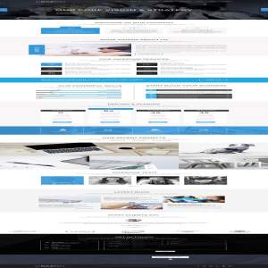 蓝色系实用网站PSD模板 Razbin – Digital Agency Web Template