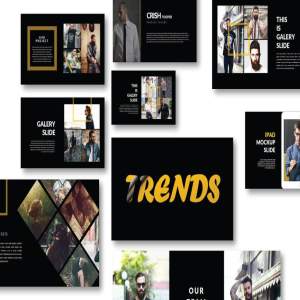 超帅气黑色系PPT模板下载[key]