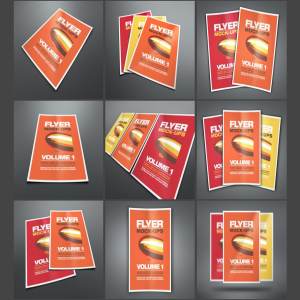 多视角传单样机模板 Flyer Mock-ups Vol.1