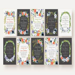 绽放花卉婚礼设计物料水彩素材合集 Watercolor Blooms Wedding Collection