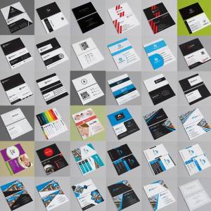100款现代设计风格企业名片模板 100 Modern Business Cards Bundle插图5