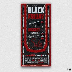 黒五海淘电商促销海报设计模板 Black Friday Flyer Template