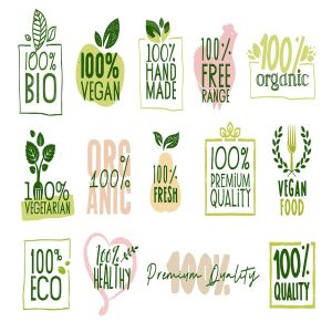 有机食品标志标签和徽章设计模板素材 Organic Food Labels and Badges Collection插图2