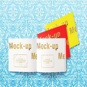 简约小册子样机模板 Landscape Brochure Mockups v.1