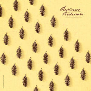 秋收季节野松果海报背景图片素材