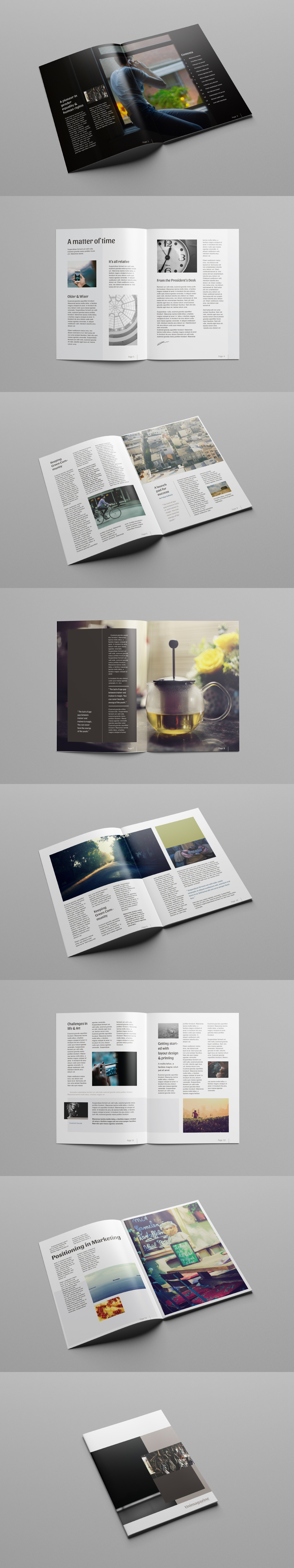 A3现代设计风格杂志设计模板 Modern Magazine Template