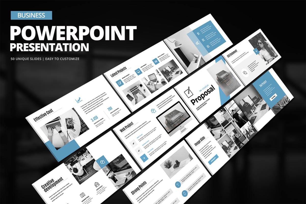 项目投标企业介绍幻灯片PPT素材 Business Powerpoint Presentation